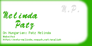 melinda patz business card